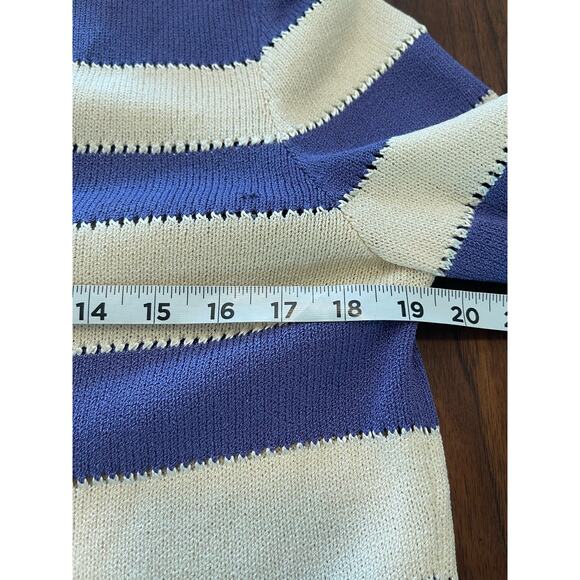 J.S.S knit wear jacket set small purple cream wool blend button up vintage - Picture 14 of 15